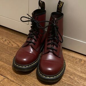 NWOT Dr. Martens Cherry Red Leather Boots